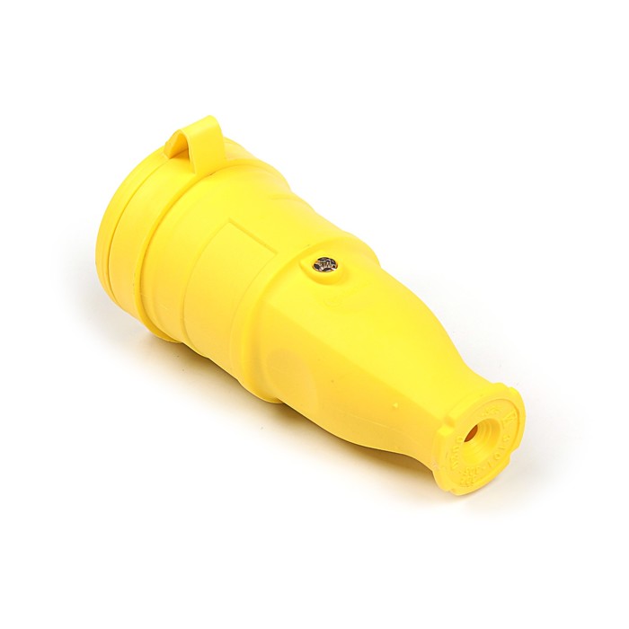 Переносная розетка T-plast, 16 А, 2Р+Е, IP 44, желтая, 31.01.304.0700,