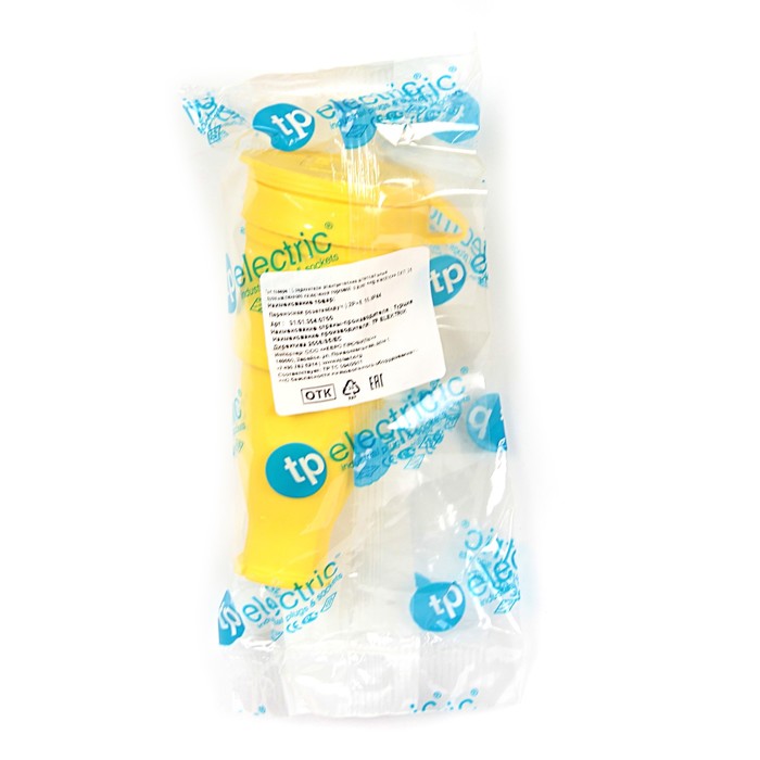 Переносная розетка T-plast, 16 А, 2Р+Е, IP 44, желтая, 31.01.304.0700,
