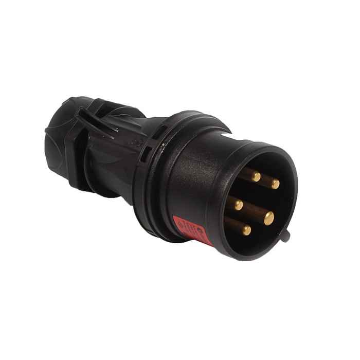 Вилка кабельная T-plast, 32 A, 3P+N+E, IP 44, черная, 31.07.301.0300,