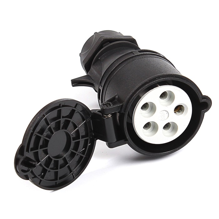 Розетка каьельная T-plast, 32 A, 3P+N+E, IP 44, черная, 31.07.304.0300,