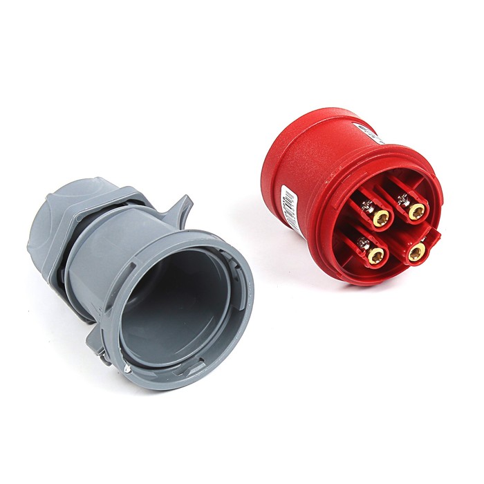 Вилка кабельная T-plast, 32 A, 3Р+Е, IP 44, 31.26.301.1600,