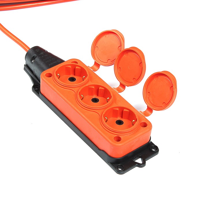 Удлинитель на рамке T-plast, Шу/Р30м, 3 гнезда, 30м, 16А, ПВС 3х1, оранжевый, 70.52.04.02.03