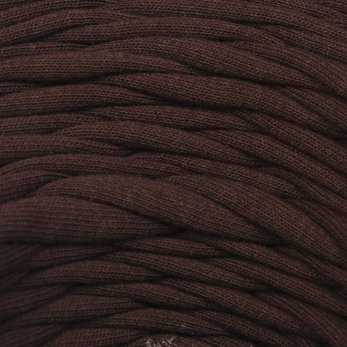 Пряжа трикотажная "Бейка стиль"  110м/370гр , ширина 7-9 мм (3155 шоколад)