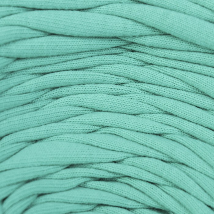 Пряжа трикотажная "Бейка стиль"  110м/370гр , ширина 7-9 мм (3097 бирюзово-синий)