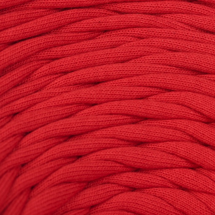Пряжа трикотажная "Бейка стиль"  110м/370гр , ширина 7-9 мм (3044 красный)