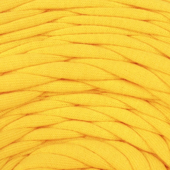Пряжа трикотажная «Бейка Стиль», 110 м, 370 г, ширина 7–9 мм (3030, цвет солнечно-жёлтый)
