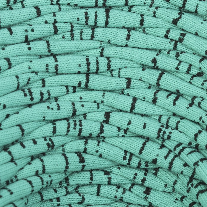 Пряжа трикотажная "Бейка стиль"  110м/370гр , ширина 7-9 мм (9111 бирюзовый лес)