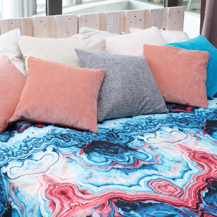 Покрывало «Агат», 1,5 сп., «Этель: Минералы», 150 × 220 см, микрофибра (100%-ный полиэстер)