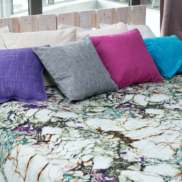 Покрывало Этель Минералы евро Мрамор 200х220 см, микрофибра 100% п/э
