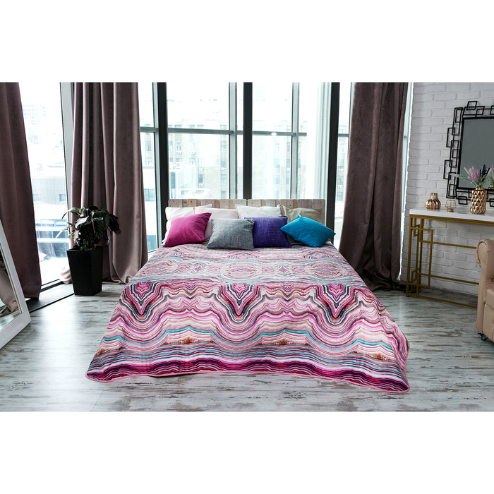 Покрывало «Оникс», евро, «Этель: Минералы», 200 × 220 см, микрофибра (100%-ный полиэстер)