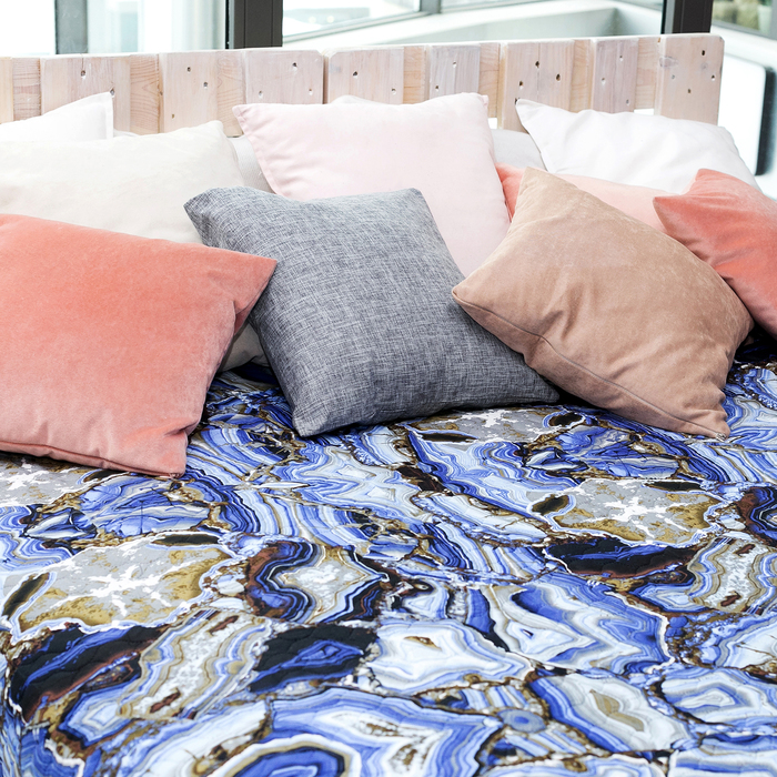 Покрывало «Сапфирин», 1,5-сп., «Этель: Минералы», 150 × 220 см, микрофибра (100%-ный полиэстер)