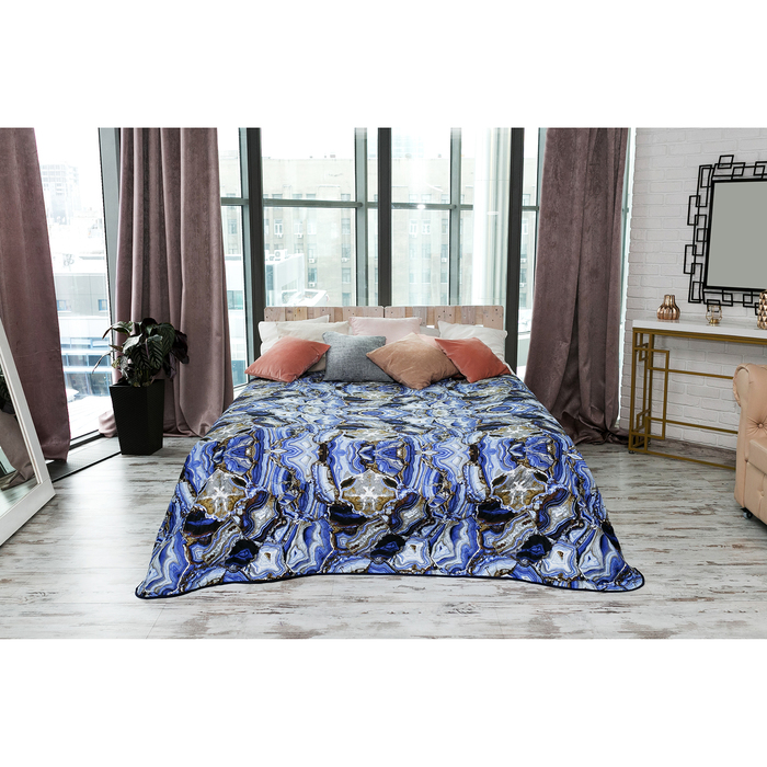 Покрывало Этель Минералы 2 сп. Сапферин 180х220 см, микрофибра 100% п/э
