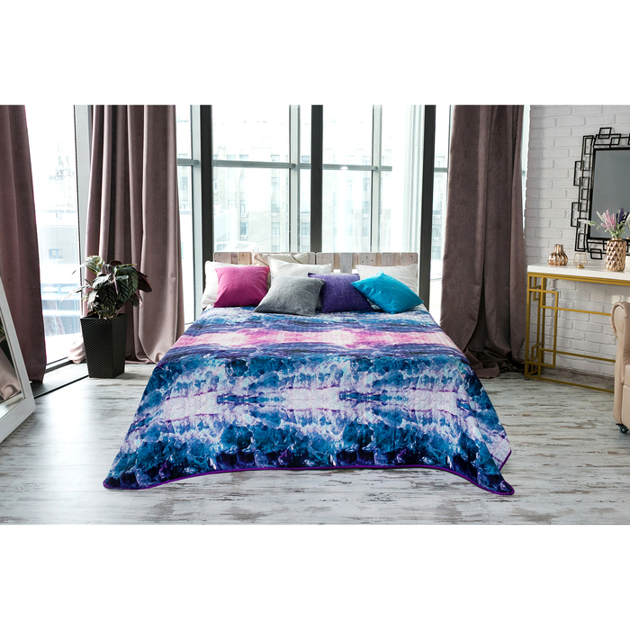 Покрывало Этель Минералы евро Флюорит 200х220 см, микрофибра 100% п/э