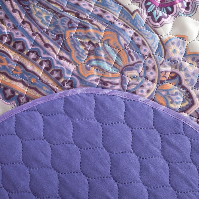 Покрывало "Этель" шёлк евро макси Средиземноморский Стиль 220х240 см, искусственный шёлк 100% п/э