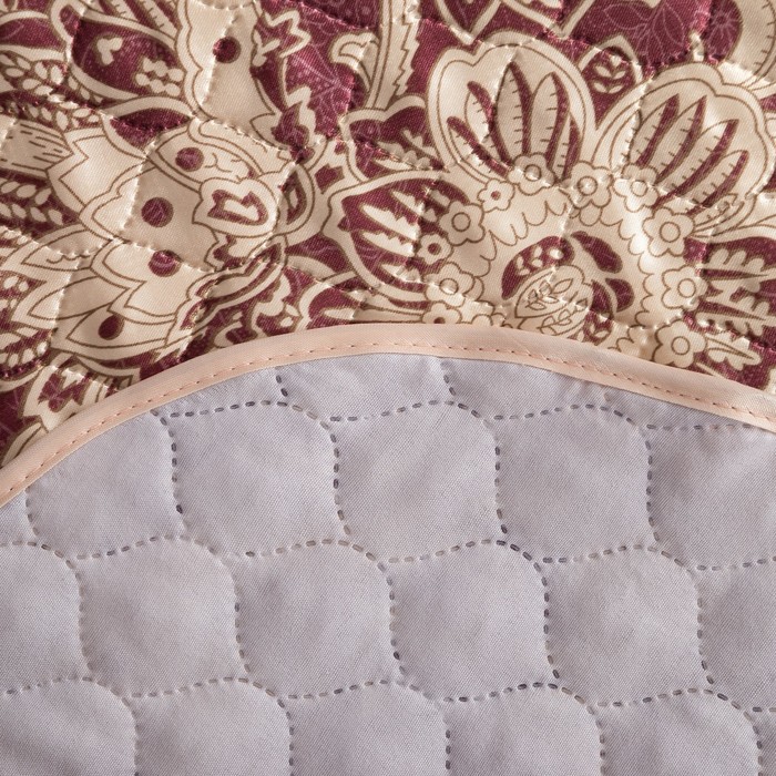 Покрывало "Этель" шёлк евро макси Кружево 220х240 см, искусственный шёлк 100% п/э