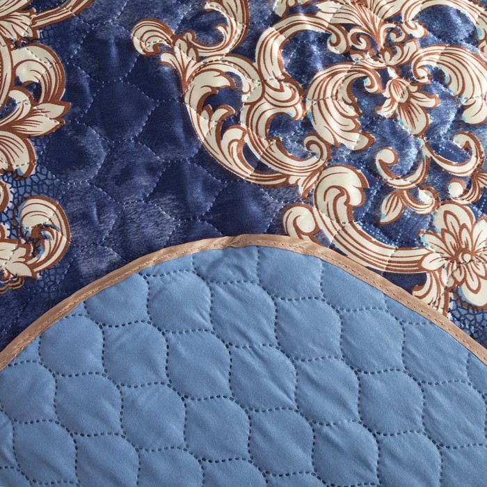 Покрывало "Этель" шёлк 2 сп. Вензеля 180х220 см, искусственный шёлк 100% п/э