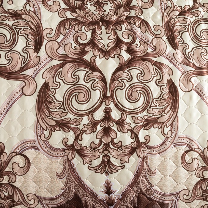 Покрывало "Этель" шёлк 1,5 сп. Восточный узор 150х220 см, искусственный шёлк 100% п/э