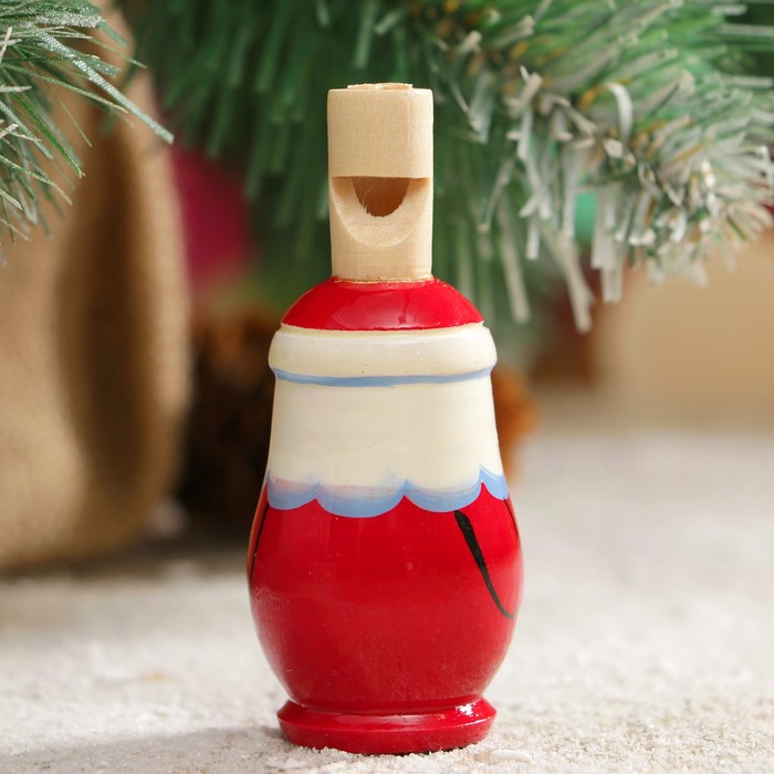 Свистулька «Дед Мороз», 3х7 см, микс