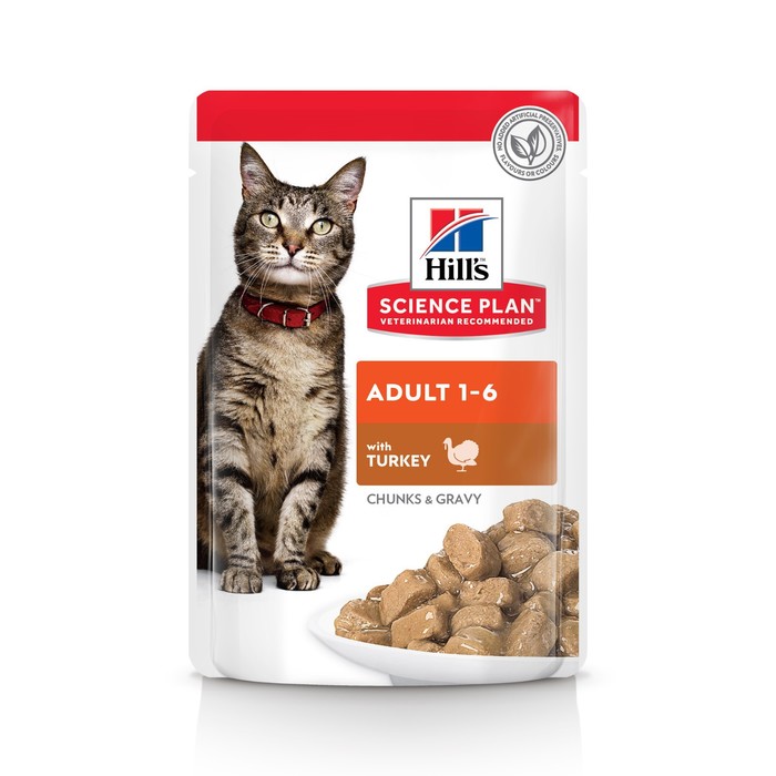 

Влажный корм Hill's SP Cat для кошек, индейка в соусе, пауч, 85 г