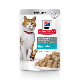 

Влажный корм Hill's Cat для стерилизованных кошек, форель в соусе, пауч, 85 г