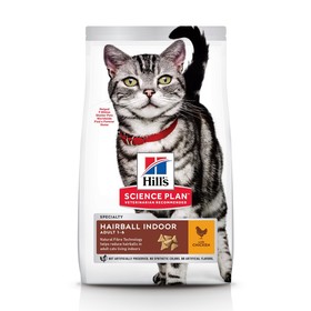 

Сухой корм Hill's Cat Hairball indoor для домашних кошек, выведение шерсти, курица, 300 г