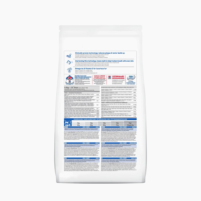 Сухой корм Hill's Cat oral care для кошек, уход за зубами, 1.5 кг