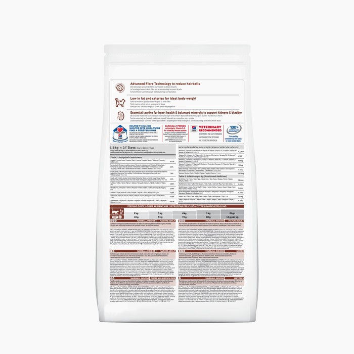 Сухой корм Hill's Cat senior hairball control для кошек с 7 лет, выведение шерсти, 1.5 кг