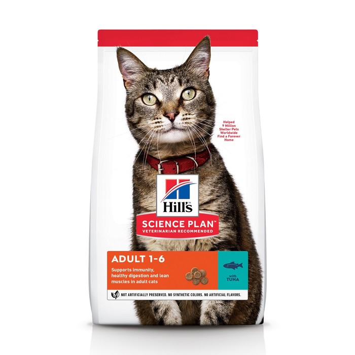 Сухой корм Hill's Cat tuna для кошек, тунец, 10 кг