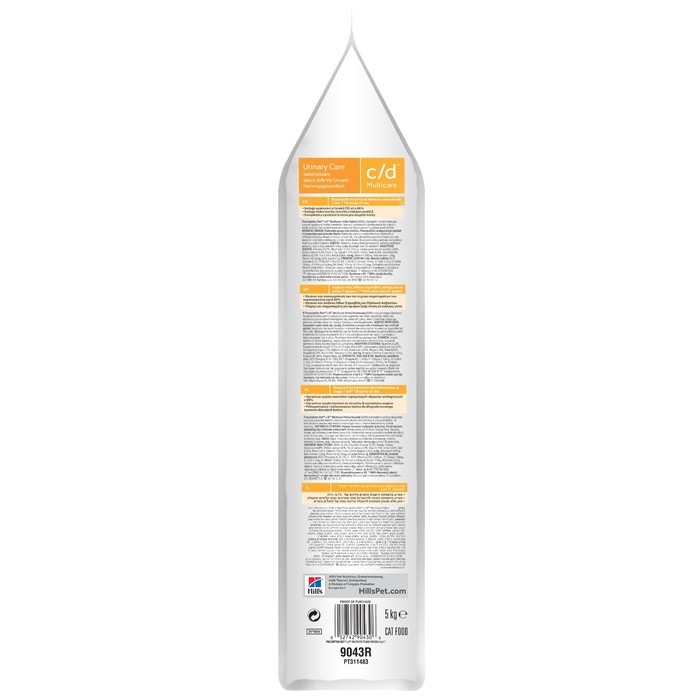 Сухой корм Hill's Cat c/d для кошек, профилактика струвитов, 5 кг