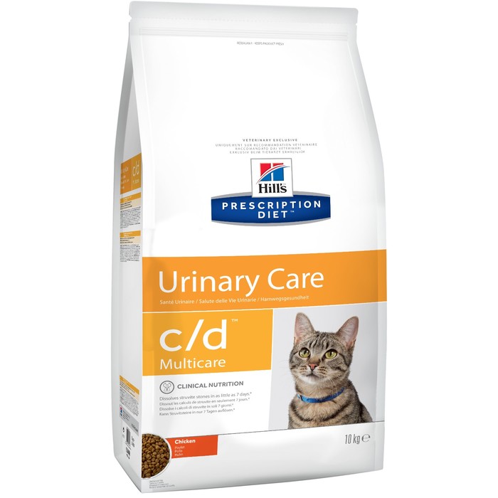 Сухой корм Hill's Cat c/d для кошек, профилактика струвитов, 10 кг