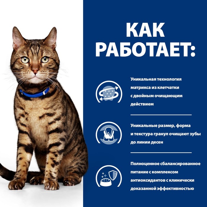 Сухой корм Hill's Cat t/d для кошек, лечение болезней полости рта, 1.5 кг