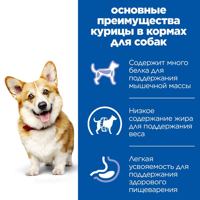 Сухой корм Hill's Dog small mini для миниатюрных собак, курица, 3 кг