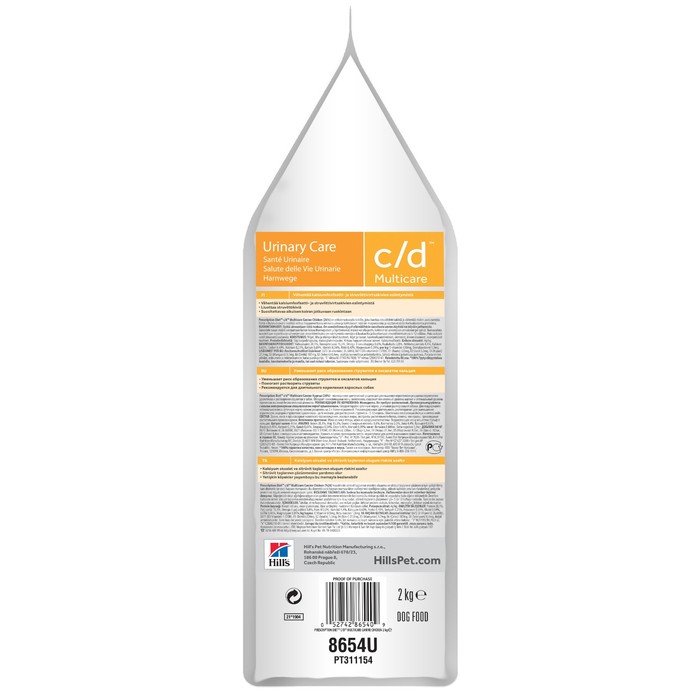 Сухой корм Hill's Dog c/d для собак, профилактика струвитов, 2 кг