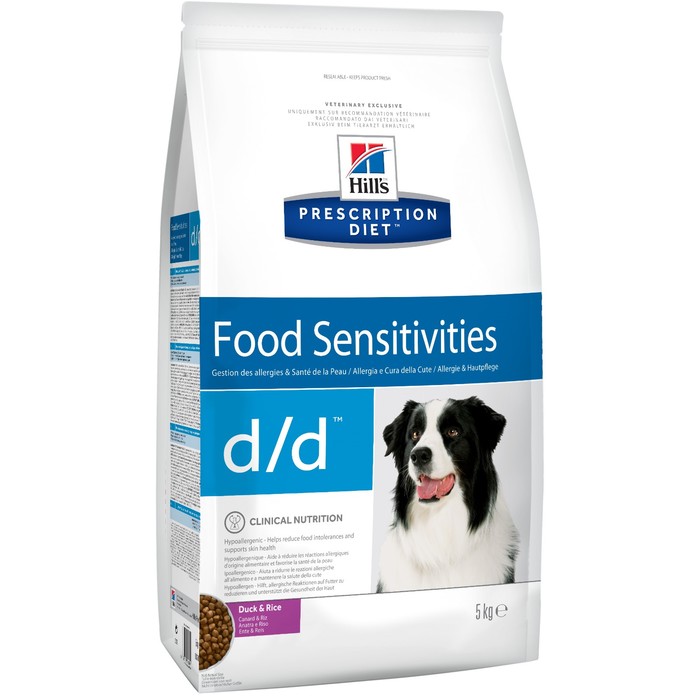 Сухой корм Hill's Dog d/d для собак, лечение аллергии, утка/рис, 5 кг