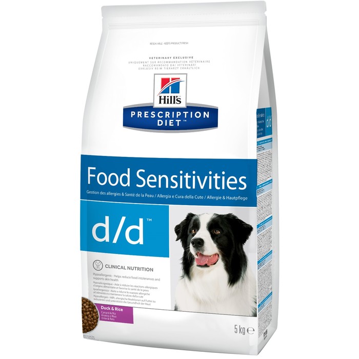 Сухой корм Hill's Dog d/d для собак, лечение аллергии, утка/рис, 5 кг