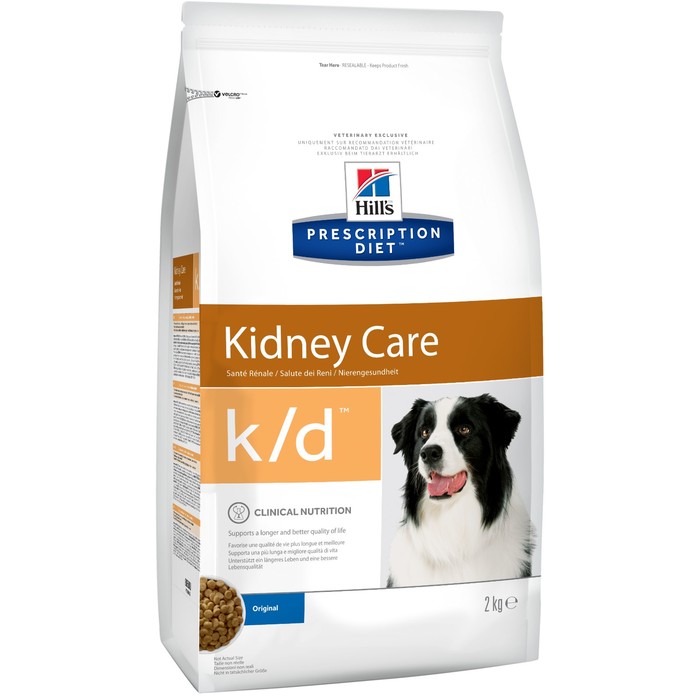 Сухой корм Hill's Dog k/d для собак, лечение II стадии почечной недостаточности, 2кг