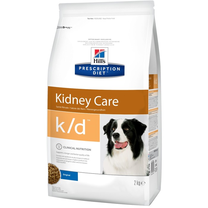 Сухой корм Hill's Dog k/d для собак, лечение II стадии почечной недостаточности, 2кг