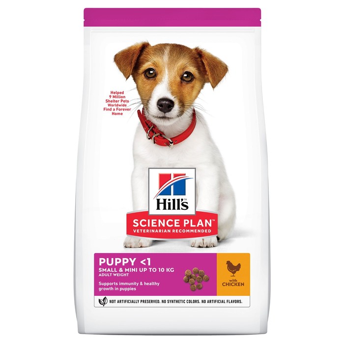 

Сухой корм Hill's Puppy small mini для щенков миниатюрных пород, курица, 1.5 кг