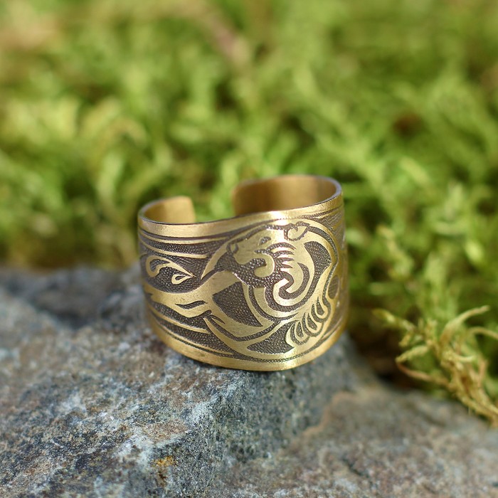 Перстень "Лев", латунь