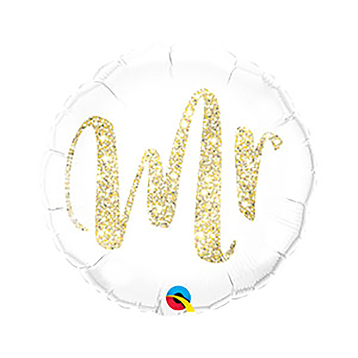 Шар фольгированный 18" " MR золото", круг