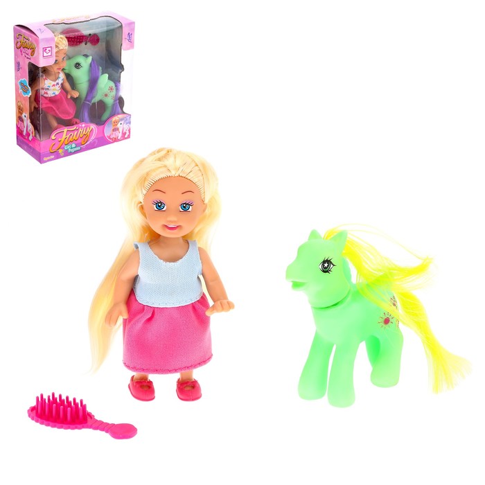 Кукла малышка &quot;Ева&quot; с пони, МИКС