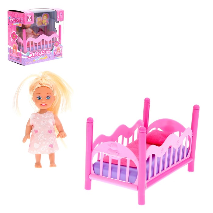 Кукла малышка &quot;Ева&quot; в кроватке, с аксессуарами