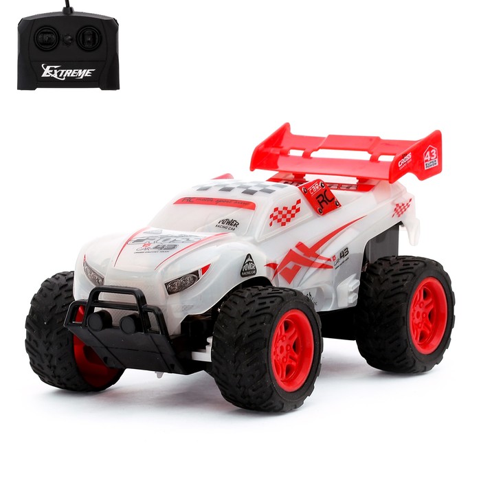 Джип радиоуправляемый "Экстримал", световые эффекты, работает от батареек, цвета МИКС