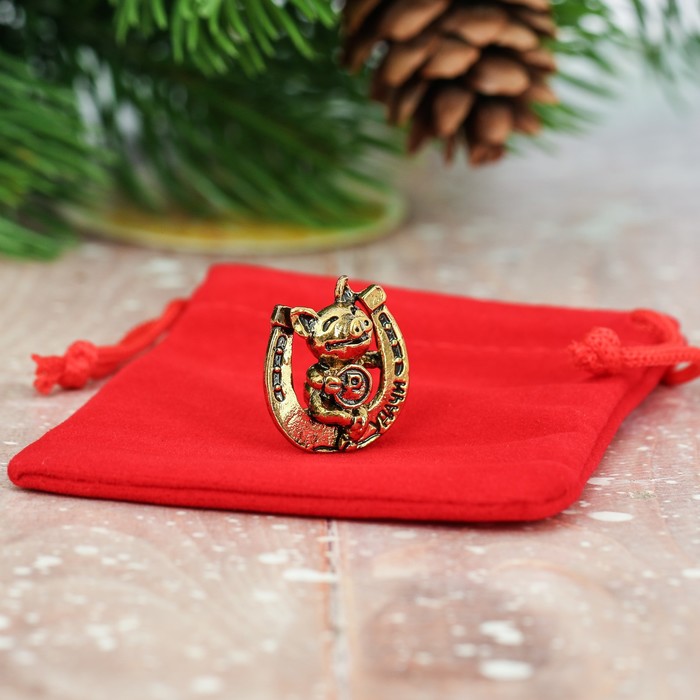 Фигурка новогодняя в мешочке "Удачи"