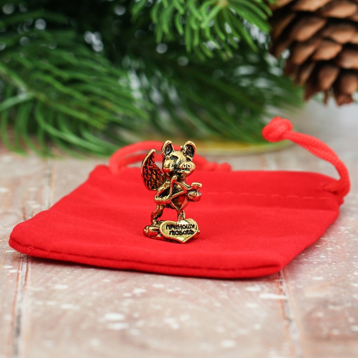 Фигурка новогодняя в мешочке "Любви"