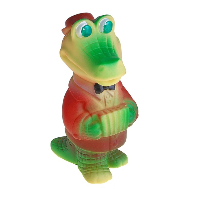 Резиновая игрушка "Крокодил - гармонист"