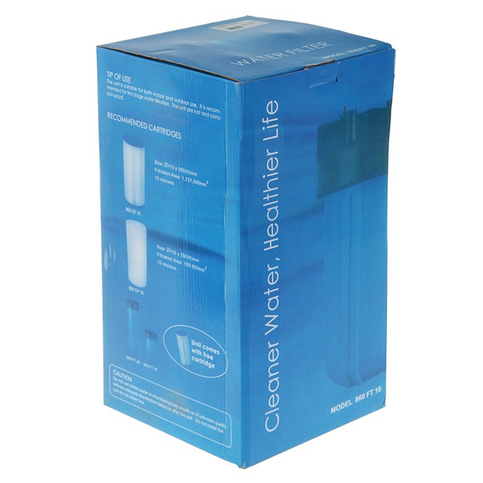 Корпус для фильтра 1" 100BB, PP, внутренняя резьба, без картриджа, синий