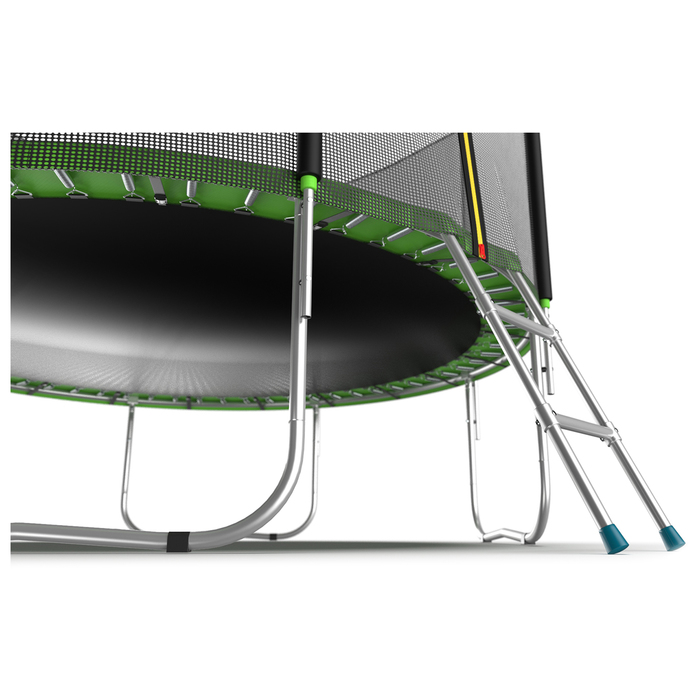 Батут с внешней сеткой и лестницей EVO JUMP External, диаметр 16ft (зеленый)