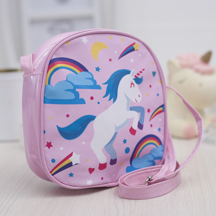 Сумка детская "Совёнок", отдел на молнии, регулируемый ремень, цвет малиновый