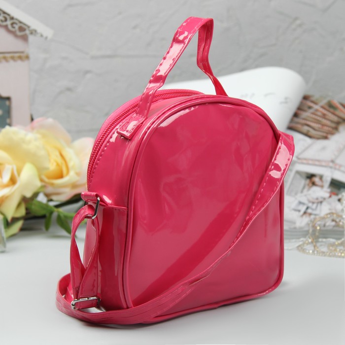 Сумка детская "Фламинго и тропики", отдел на молнии, регулируемый ремень, цвет малиновый